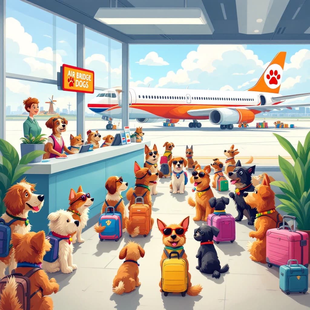 Dog arrives at their new home